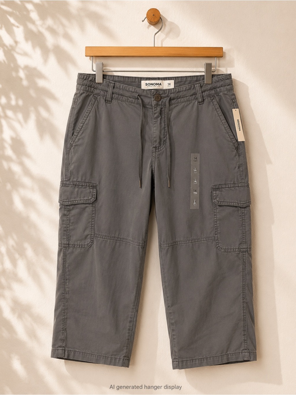 Kohl’s Sonoma Dark Gray Capris NWT